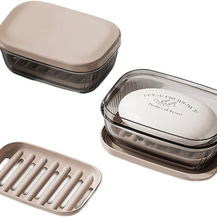 Travel soap box - soap holder - soap box with lid - portable soap box - sealable with lid - waterproof and moisture resistant - suitable for travel - camping - outdoors - gym - bathroom.