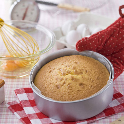 2-Pack 6-Inch Cake Pans Non-Stick Deep Aluminium Round Cake Pans with Removable Bottom for Baking - Baking - Weddings - Birthdays - Christmas Celebrations.