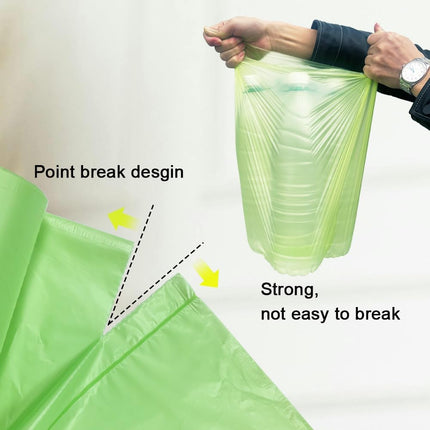 Small biodegradable garbage bags (100 pieces) - 10 litre food waste bags - compostable garbage bags - recyclable garbage bags for kitchen and office - green - 45 x 50 cm.