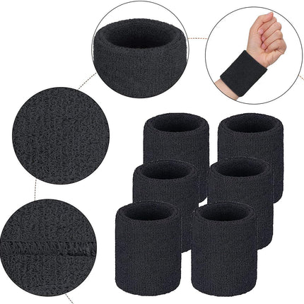 Wrist sweatbands - 2-piece sports sweatbands for men and women - for the gym - tennis - running - basketball - moisture-wicking.