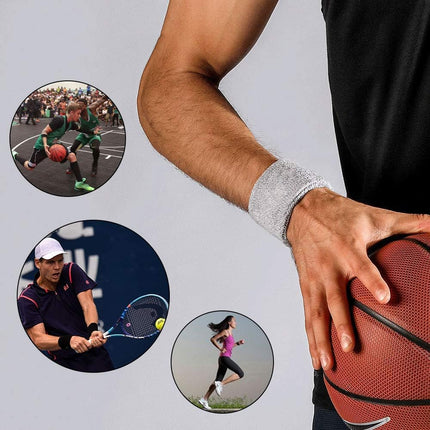 Wrist sweatbands - 2-piece sports sweatbands for men and women - for the gym - tennis - running - basketball - moisture-wicking.