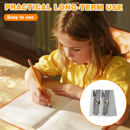 2-pack metal pencil sharpener with 2 holes Metal pencil sharpener for school Pencils for home School Office supplies.