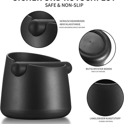 Coffee tap box - coffee drip tray - espresso drip box tap box - barista coffee drip box tap box (with removable metal tap rod and non-slip foot) - accessories for coffee machines.