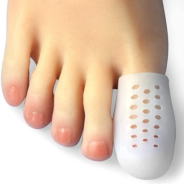 Large toe caps - 10 breathable toe protectors Toe protectors with holes to reduce friction and protect large toes.