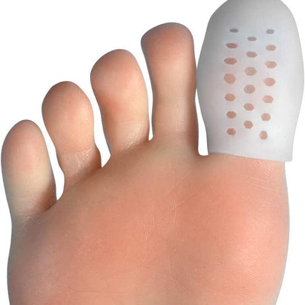 Large toe caps - 10 breathable toe protectors Toe protectors with holes to reduce friction and protect large toes.