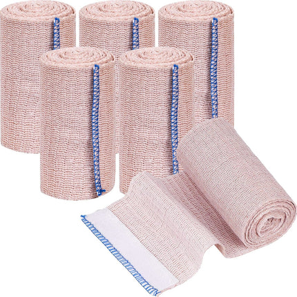 Premium compression bandages Pack of 6 elastic bandages - self-adhesive - for injuries to wrists, ankles, hands, knees, elbows, shoulders, feet - washable and reusable - 10 cm wide - 1-7 m long - stretches up to 4-5 m.