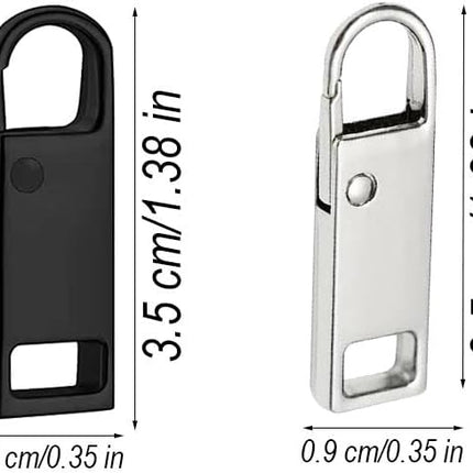 Reserve zips - 12-pack metal zips - removable - suitable for purses - clothing - jeans - suitcases - luggage.