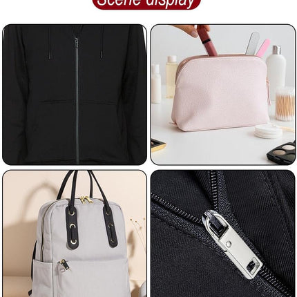 Reserve zips - 12-pack metal zips - removable - suitable for purses - clothing - jeans - suitcases - luggage.