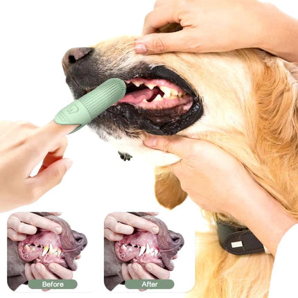 Pet Finger Toothbrush - for dogs and cats - Soft silicone finger toothbrush - for the dental care of puppies and kittens - Gentle cleaning - 2-pack.