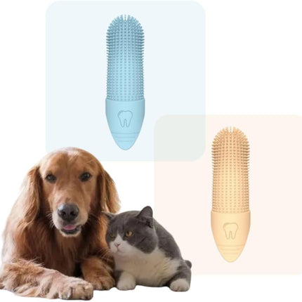 Pet Finger Toothbrush - for dogs and cats - Soft silicone finger toothbrush - for the dental care of puppies and kittens - Gentle cleaning - 2-pack.