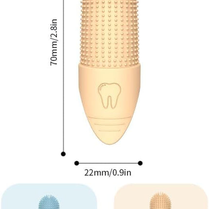 Pet Finger Toothbrush - for dogs and cats - Soft silicone finger toothbrush - for the dental care of puppies and kittens - Gentle cleaning - 2-pack.