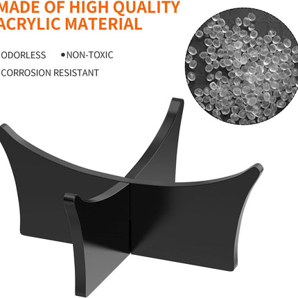 Ball Standard - Acrylic - Football, Basketball, Soccer, Volleyball, Rugby, etc. Display Standard - Ball Holders - 6 pieces - Black.