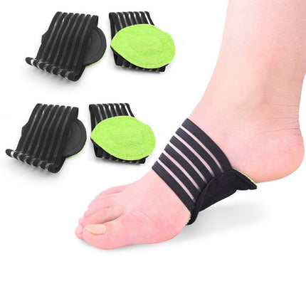 2 pairs of extra thick, padded compression arch supports for added comfort - suitable for plantar fasciitis, fallen arches, heel spurs, flat feet and foot pain issues.