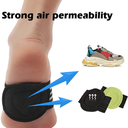 2 pairs of extra thick, padded compression arch supports for added comfort - suitable for plantar fasciitis, fallen arches, heel spurs, flat feet and foot pain issues.
