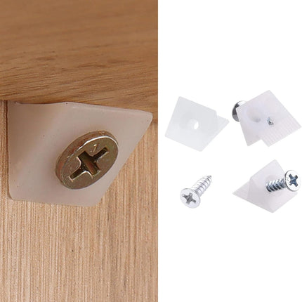 30-piece drawer repair kit - drawer repair set with screws - drawer support - drawer base repair brackets - plastic corner brackets - corner bracket fixings with screws for furniture.