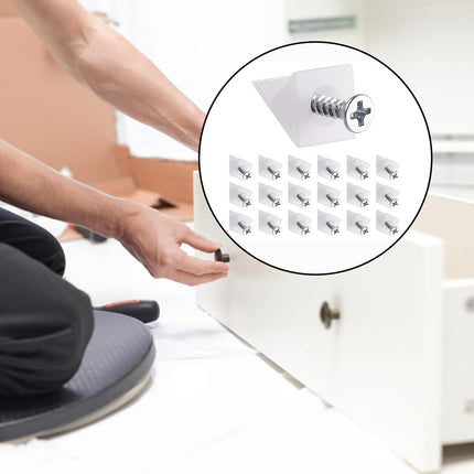 30-piece drawer repair kit - drawer repair set with screws - drawer support - drawer base repair brackets - plastic corner brackets - corner bracket fixings with screws for furniture.