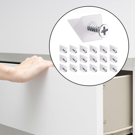 30-piece drawer repair kit - drawer repair set with screws - drawer support - drawer base repair brackets - plastic corner brackets - corner bracket fixings with screws for furniture.