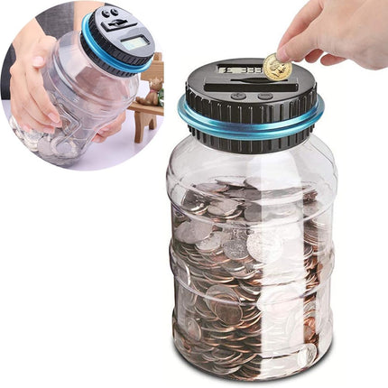 Digital Piggy Bank UK Coin Counter - Large Transparent Piggy Bank with LCD Screen - Piggy Bank as a Gift for Kids and Adults (Large Size).