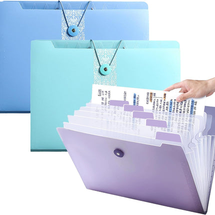 A4 Expandable folder - 3 poly pockets folder - 12 compartment folders large capacity accordion folders - expandable folders for office - business trips - home.