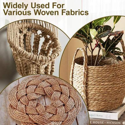 10m jute rope - 8mm thick jute rope - naturally braided jute garden rope for cat scratching post rope - gardening - camping - decoration - gift wrapping and craft decoration (brown).