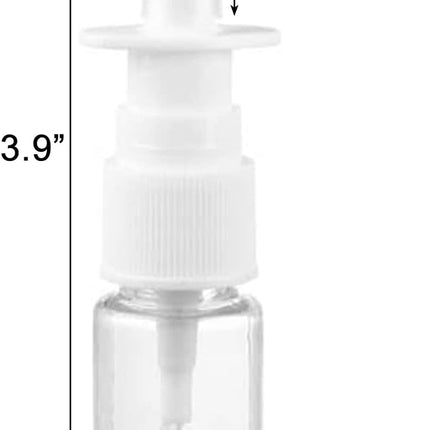 3-pack nasal spray bottles - clear spray bottle - empty nasal spray - direct spray container for essential salt solution - 10 ml.