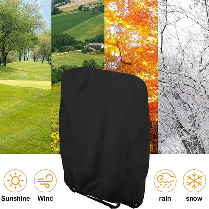 Garden chair covers - 2 pieces waterproof- windproof- UV resistant- hydrophobic Oxford material for terrace sun loungers- including storage bag (110 x 71 cm) - Black.