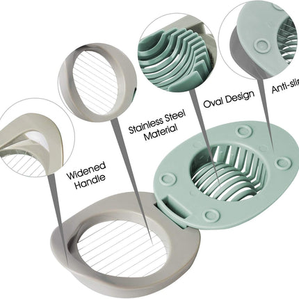 Egg slicer - Egg slicer with stainless steel wire - multi-functional egg slicer - slices boiled eggs, ham, bananas and strawberries evenly.