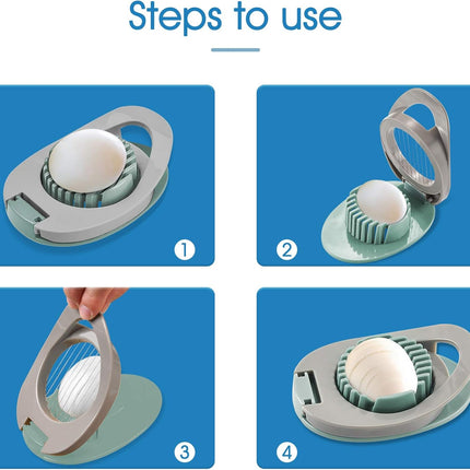 Egg slicer - Egg slicer with stainless steel wire - multi-functional egg slicer - slices boiled eggs, ham, bananas and strawberries evenly.