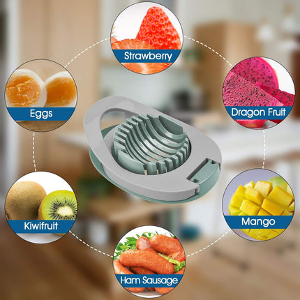 Egg slicer - Egg slicer with stainless steel wire - multi-functional egg slicer - slices boiled eggs, ham, bananas and strawberries evenly.