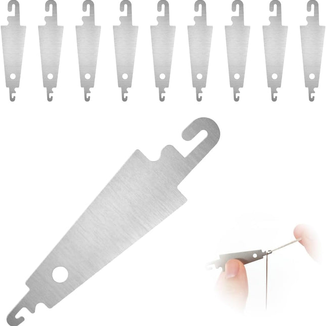 10 pieces of embroidery and cross-stitch needle threader tool - stainless steel hook needle threader - manual threader for needles with large eyes - Sewing Tools Consumables Accessories.