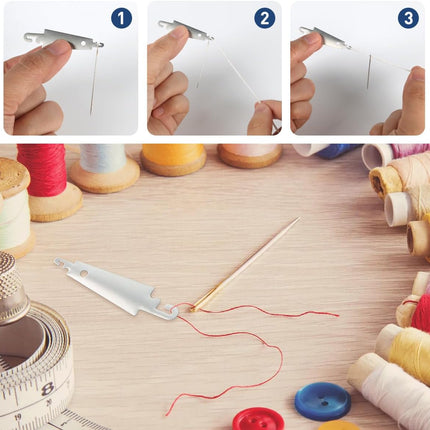 10 pieces of embroidery and cross-stitch needle threader tool - stainless steel hook needle threader - manual threader for needles with large eyes - Sewing Tools Consumables Accessories.