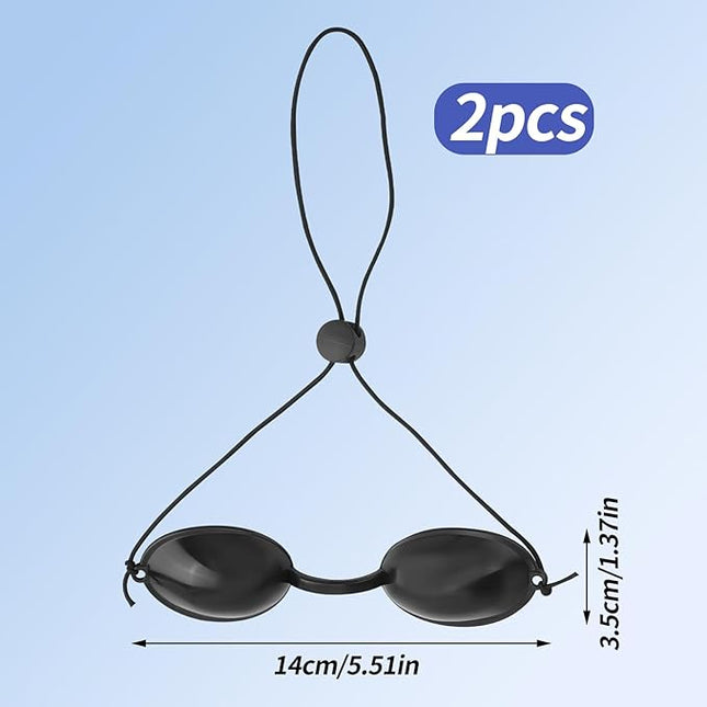 2 pairs of protective glasses for eye protection against red light - tanning glasses for women - tanning glasses for sunbathing.