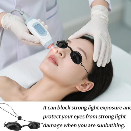 2 pairs of protective glasses for eye protection against red light - tanning glasses for women - tanning glasses for sunbathing.