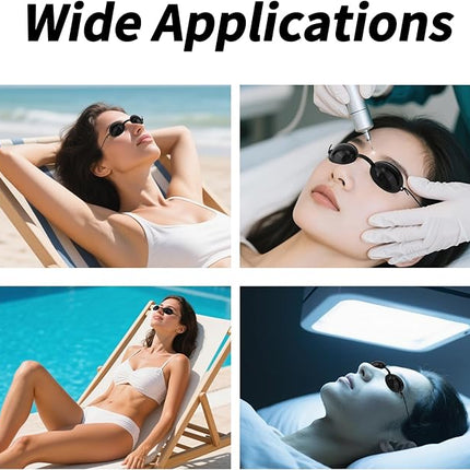 2 pairs of protective glasses for eye protection against red light - tanning glasses for women - tanning glasses for sunbathing.