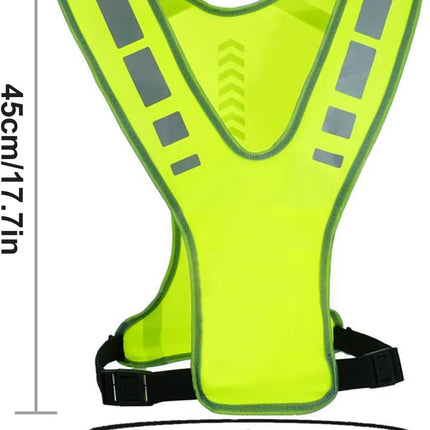 Reflective running clothing with high visibility and pockets - reflective safety vest - unisex - breathable reflective clothing - adjustable safety warning vest for jogging - walking - cycling.