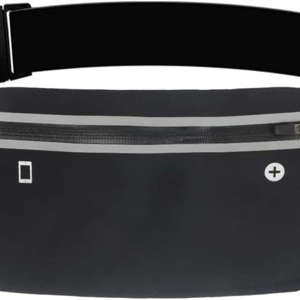 Slim running belt - running waist pack - running belt suitable for carrying a mobile phone - waist pack suitable for jogging - walking - travel wallet - running gift - gear - accessories (black).