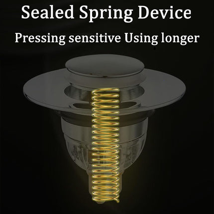 Gootsteenplug, universal, stainless steel strainer for collapsible sink plugs, drain plug for sinks 34-42 mm, suitable for bathtubs and sinks (34-42 mm).