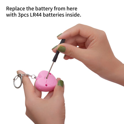 Personal alarm - 125dB - Heart-shaped - Protection device - with light - Keychain - for girls, women, children, the elderly, walking, traveling, parking, at night.