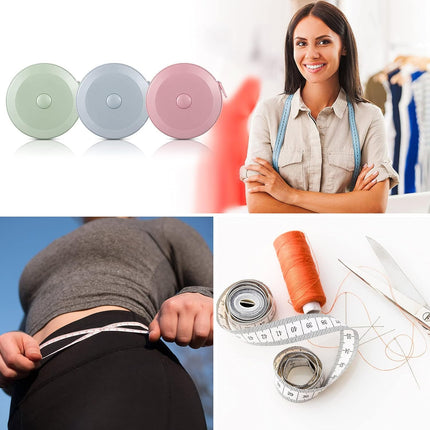 Meetlinten 3 pieces 200 cm/79 inch Sewing measuring tapes Retractable measuring tapes for measuring length, bust and waist.