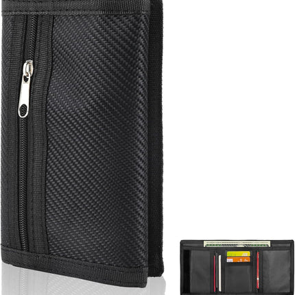 Heren Slim Wallet UK Simple Lightweight Compact RFID Blocking Soft Secure Credit Card Holder for 6 Cards and Banknotes Suitable for Travel Men Dad Friend Birthday Gift Charcoal Black.