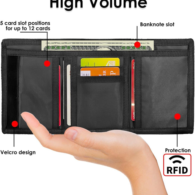 Heren Slim Wallet UK Simple Lightweight Compact RFID Blocking Soft Secure Credit Card Holder for 6 Cards and Banknotes Suitable for Travel Men Dad Friend Birthday Gift Charcoal Black.