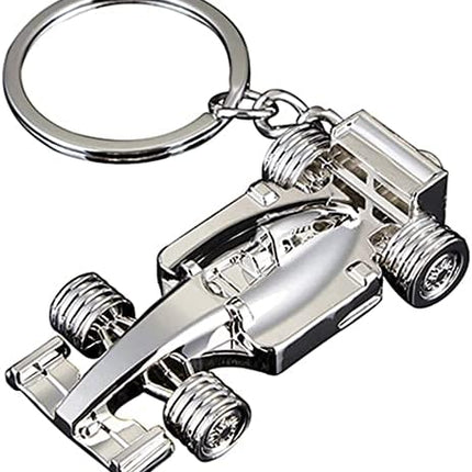 Silver racing keychain for Father's Day, birthday, Christmas for racing fans, 1 sport F1 keychain, keychain accessories Formula 1 gift for boys or men.