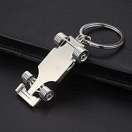 Silver racing keychain for Father's Day, birthday, Christmas for racing fans, 1 sport F1 keychain, keychain accessories Formula 1 gift for boys or men.
