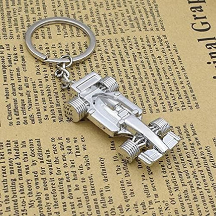 Silver racing keychain for Father's Day, birthday, Christmas for racing fans, 1 sport F1 keychain, keychain accessories Formula 1 gift for boys or men.
