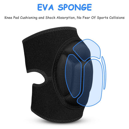 1 pair of knee pads, 20 mm thick knee pads for gardening, non-slip and anti-impact knee pads for household cleaning, construction, floors, garden (large size).