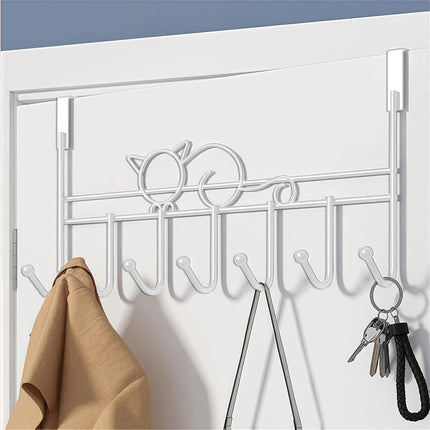 Door hooks, coat hangers for jackets, towels, bags, bathrobes (1 pack, white).