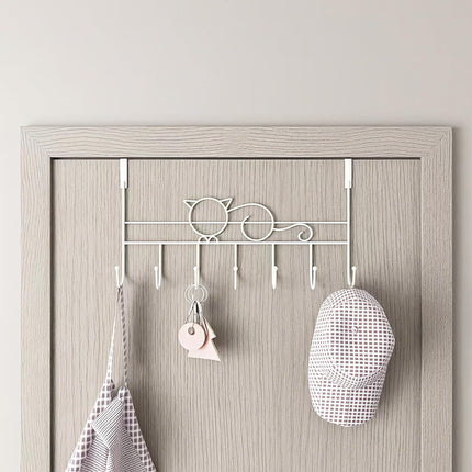 Door hooks, coat hangers for jackets, towels, bags, bathrobes (1 pack, white).
