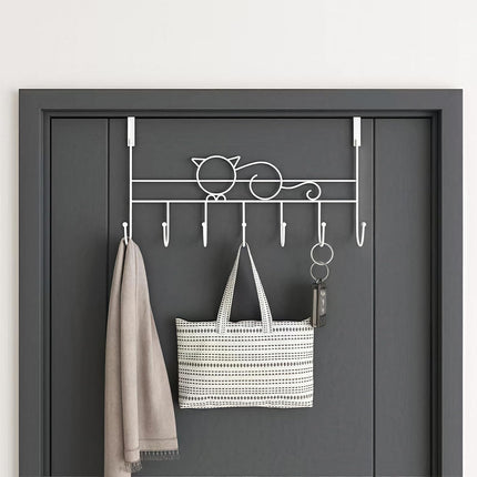 Door hooks, coat hangers for jackets, towels, bags, bathrobes (1 pack, white).