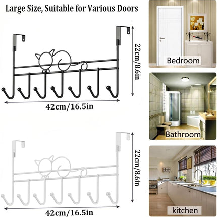 Door hooks, coat hangers for jackets, towels, bags, bathrobes (1 pack, white).