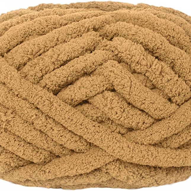 Chunky yarn - Hand-knitted  - et - 25 metres - Extra soft - DIY - Cushion - Blanket - Pet bed - brown.